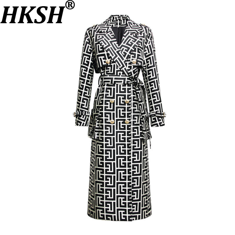 Trench Coat Formal - HKSH primavera otoño nueva gabardina larga