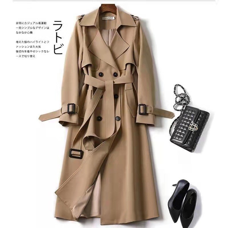 Trench Coat Formal - Gabardina de mujer con solapa y