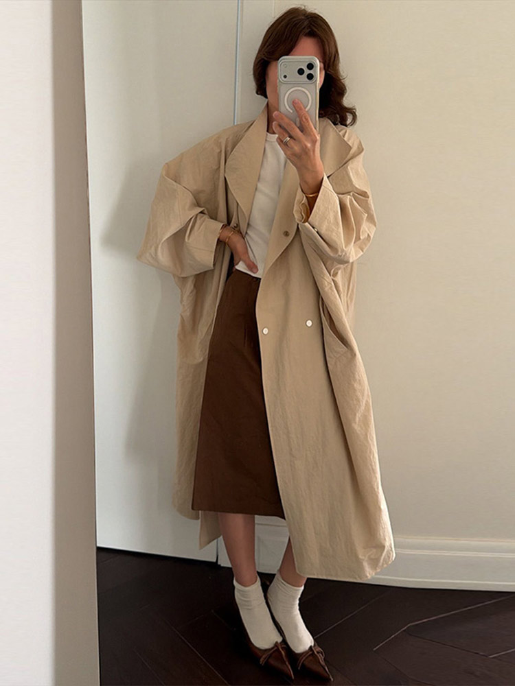 Trench Coat Formal - Gabardina de Mujer con Cuello Alto,