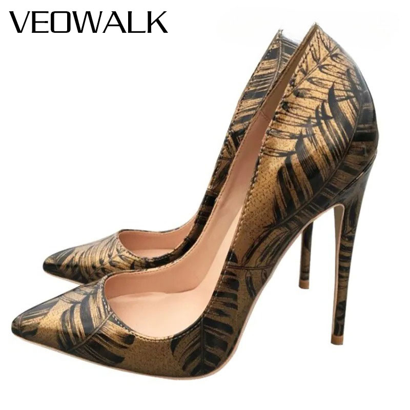 Women Formal Wear Heels - Veowalk Zapatos de tacón con estampado