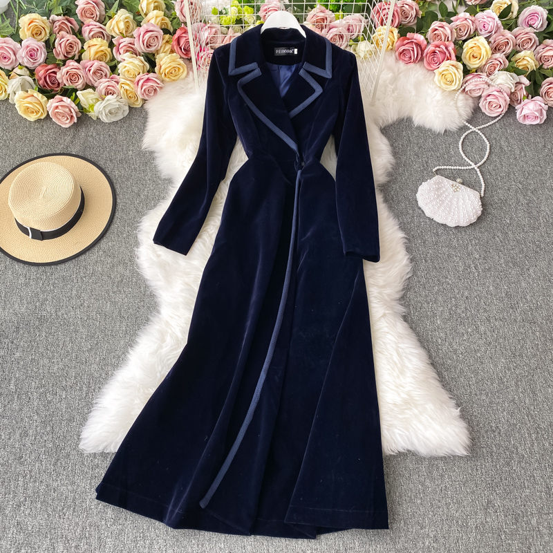 Vestido Blazer de terciopelo n - Trench Coat Formal reseña y precio