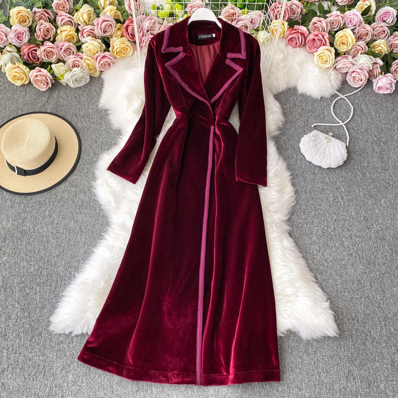 Vestido Blazer de terciopelo n - Trench Coat Formal reseña y precio