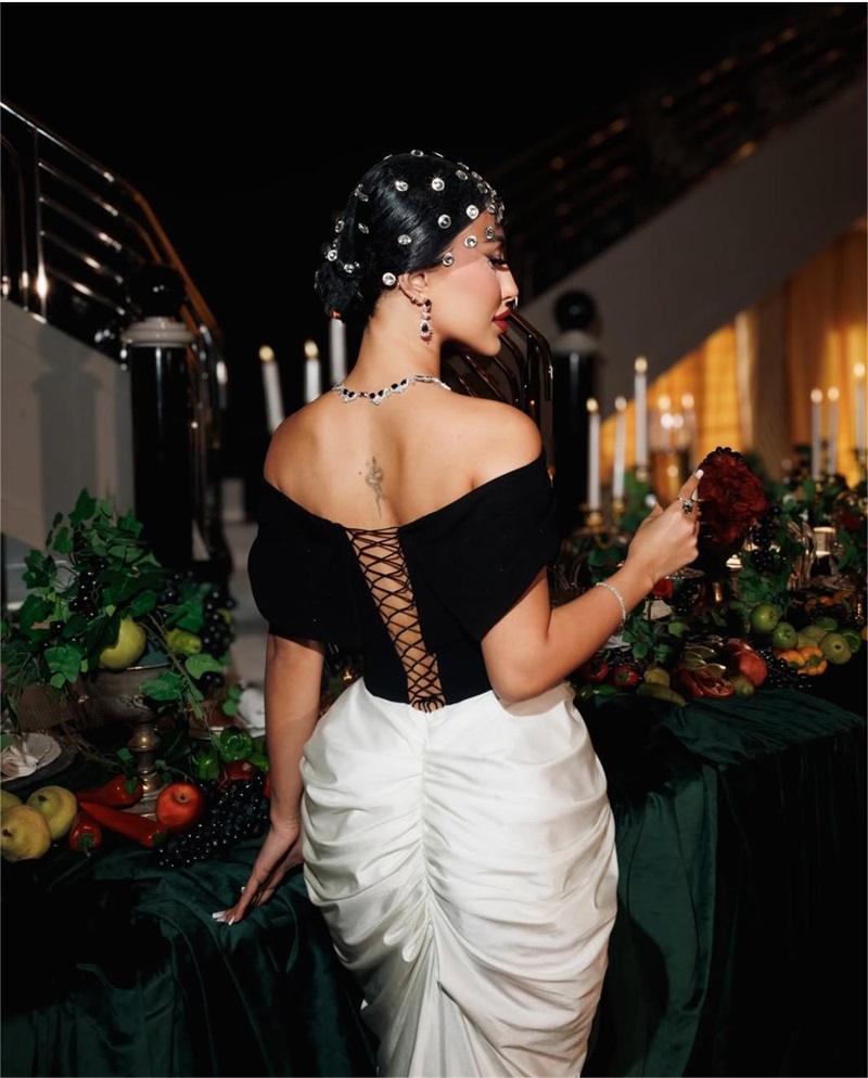 Vestido de fiesta elegante en  - Women Formal Wear Black And White reseña y precio