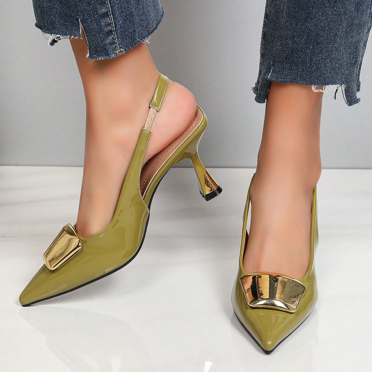 Elegantes zapatos de tacón con - Formal Women'S Wear reseña y precio