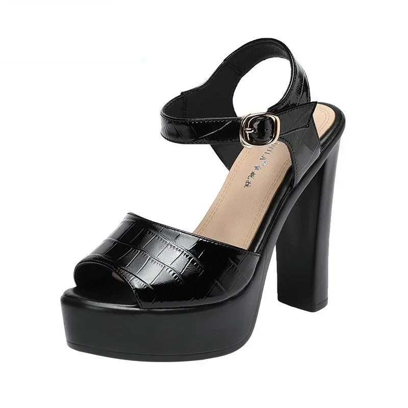 Sandalias de cuero genuino de  - Women Formal Wear For Summer reseña y precio