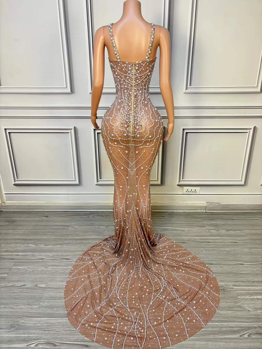 Vestido Maxi Bodycon de Malla  - Women Formal Wear Photoshoot reseña y precio