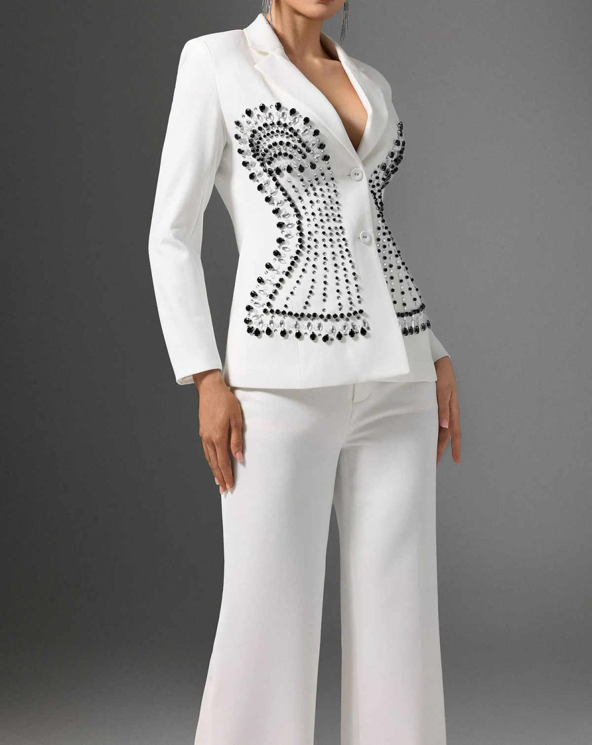 Vestido Blazer Blanco para Muj - Women Formal Wear Black And White reseña y precio