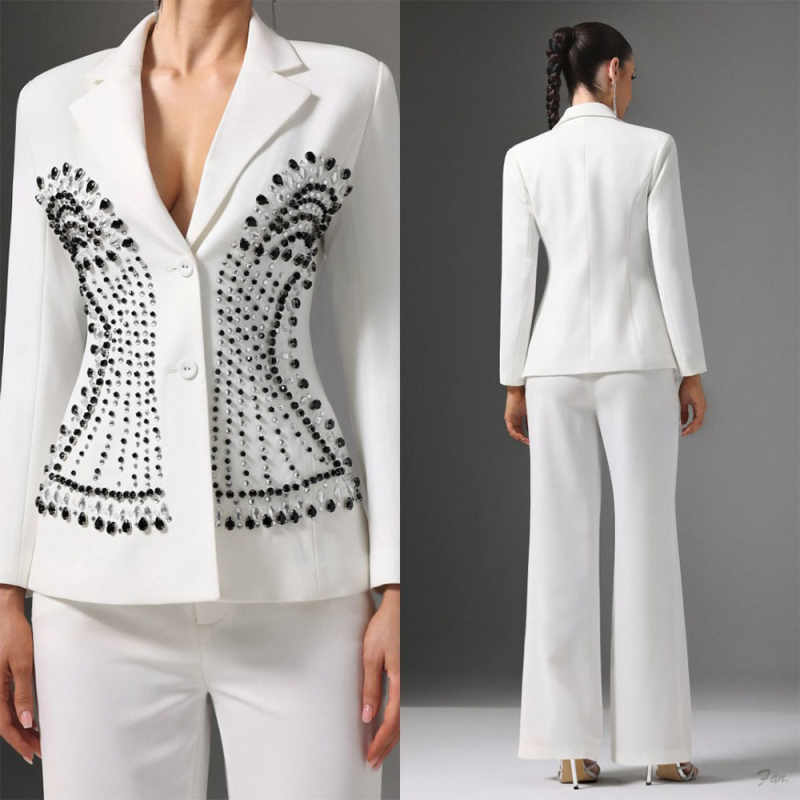 Vestido Blazer Blanco para Muj - Women Formal Wear Black And White reseña y precio