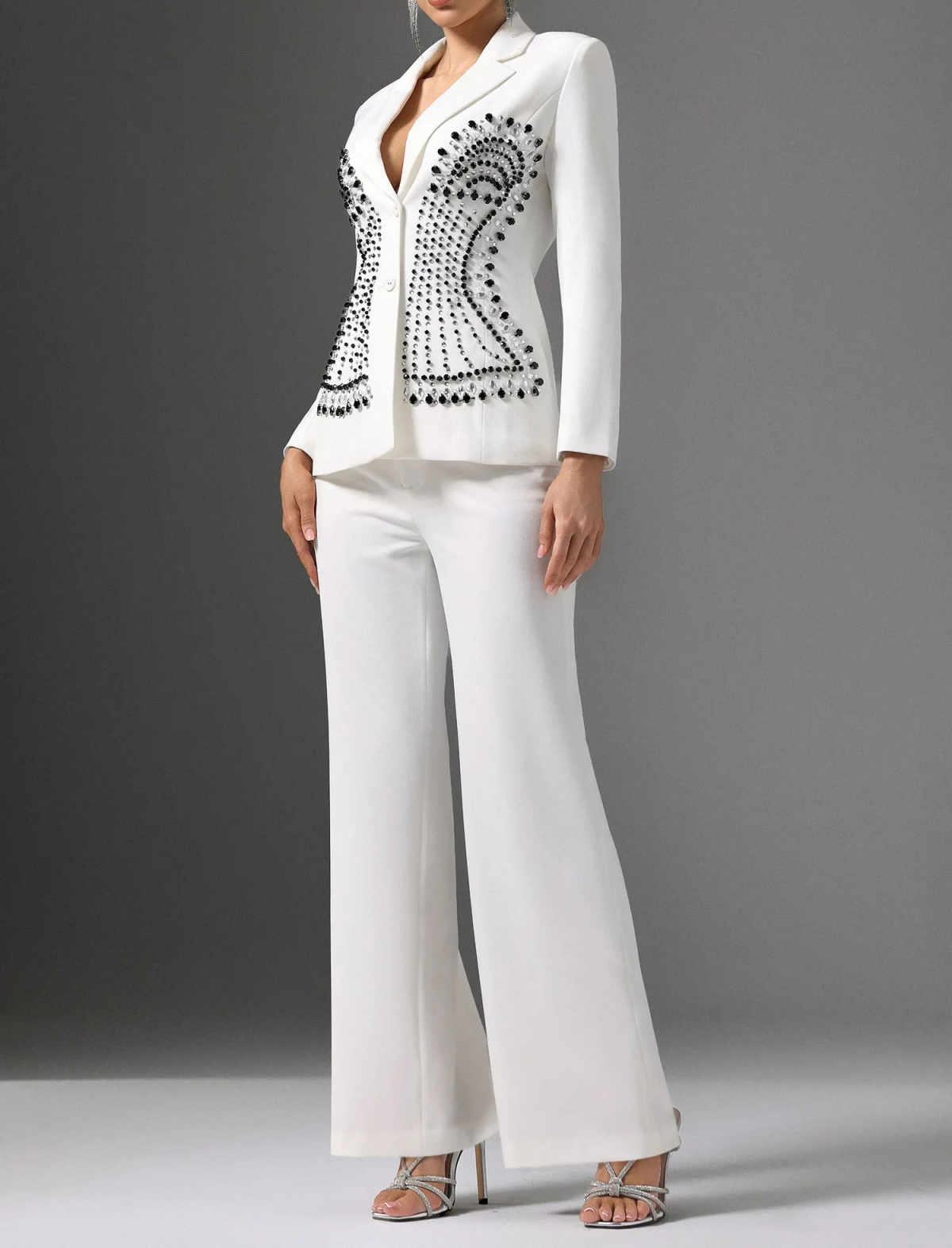 Vestido Blazer Blanco para Muj - Women Formal Wear Black And White reseña y precio