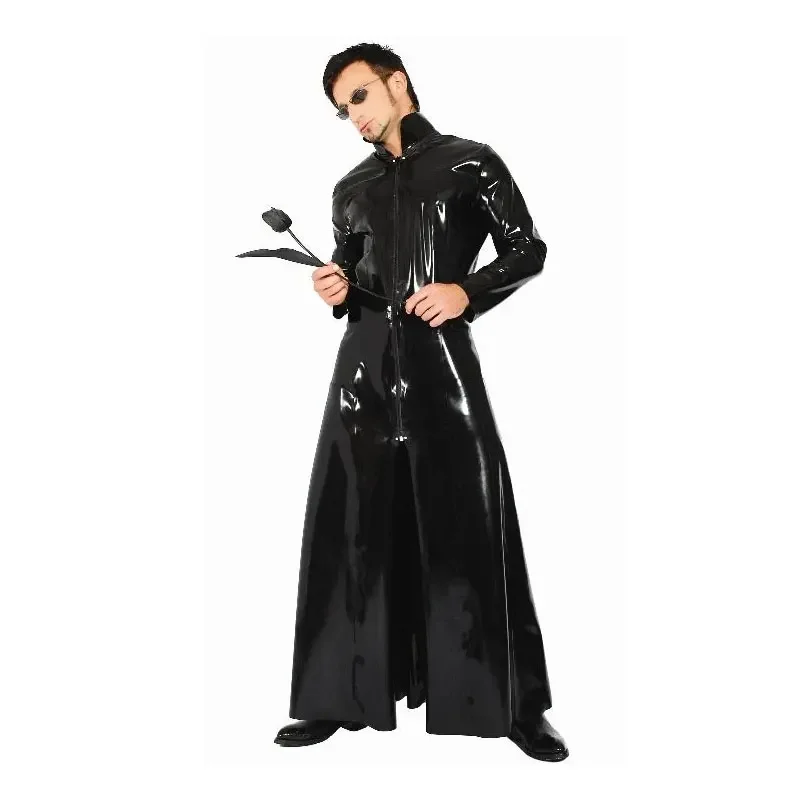 Abrigo largo de cuero brillant - Trench Coat Formal reseña y precio