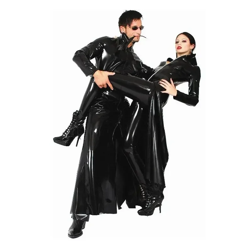 Abrigo largo de cuero brillant - Trench Coat Formal reseña y precio