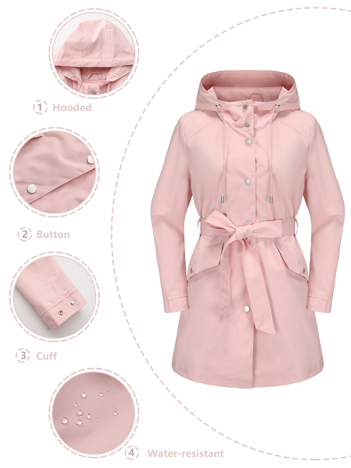 Primavera otoño nueva chaqueta - Trench Coat Formal reseña y precio