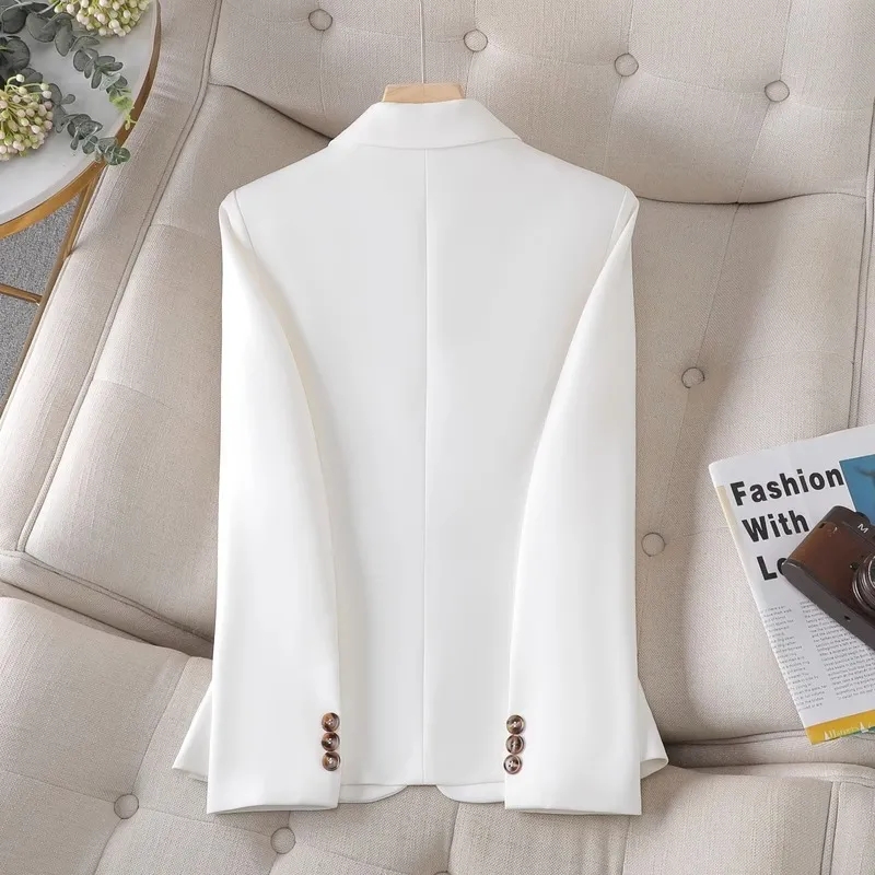 Primavera otoño mujer Blazer a - Women Formal Wear Black And White reseña y precio
